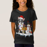Boston Terrier Dog Christmas Snowman Xmas Lights P T-Shirt<br><div class="desc">Boston Terrier Dog Christmas Snowman Xmas Lights Pajama</div>