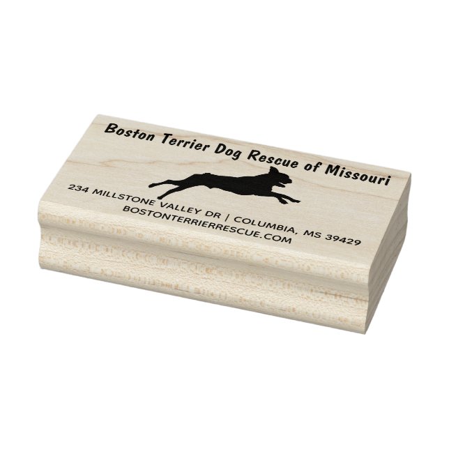 Boston Terrier Dog Gummistempel (Stempel)