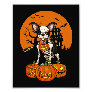 Boston Terrier Dog Halloween Fotodruck