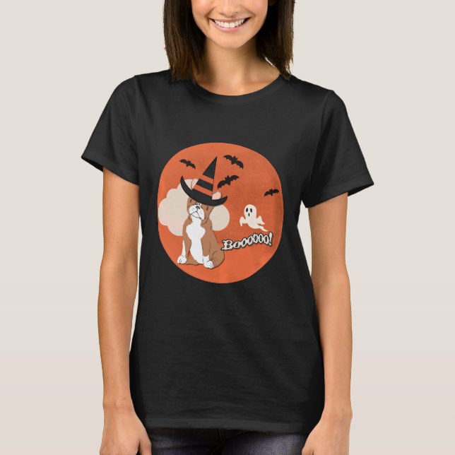 Boston Terrier Dog Halloween Hund Halloween Pet Ha T-Shirt (Vorderseite)
