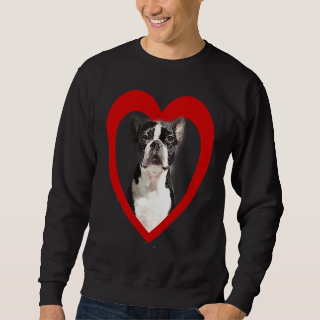 Boston Terrier  Dog Heart   Terrier  Boston Terrie Sweatshirt (Vorderseite)