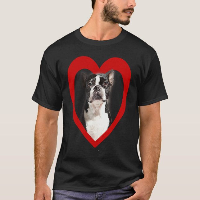 Boston Terrier  Dog Heart   Terrier  Boston Terrie T-Shirt (Vorderseite)