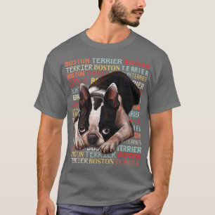 Boston Terrier Dog Lover Boston Terrier Bostie Gif T-Shirt