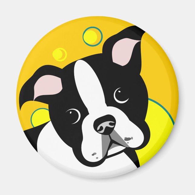 Boston Terrier Dog Magnet (Vorne)