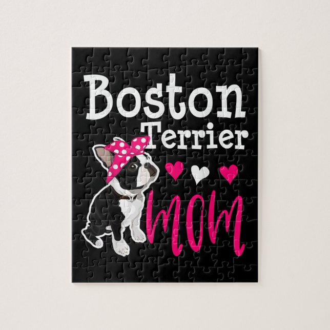 Boston Terrier Dog Mama Eigentümer Niedlich Funny  Puzzle (Vertikal)