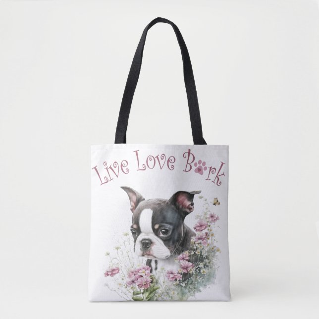 Boston Terrier Dog Mama Floral (Vorderseite)