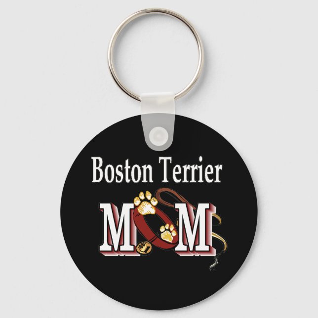 Boston Terrier Dog MAMA Schlüsselanhänger (Vorderseite)
