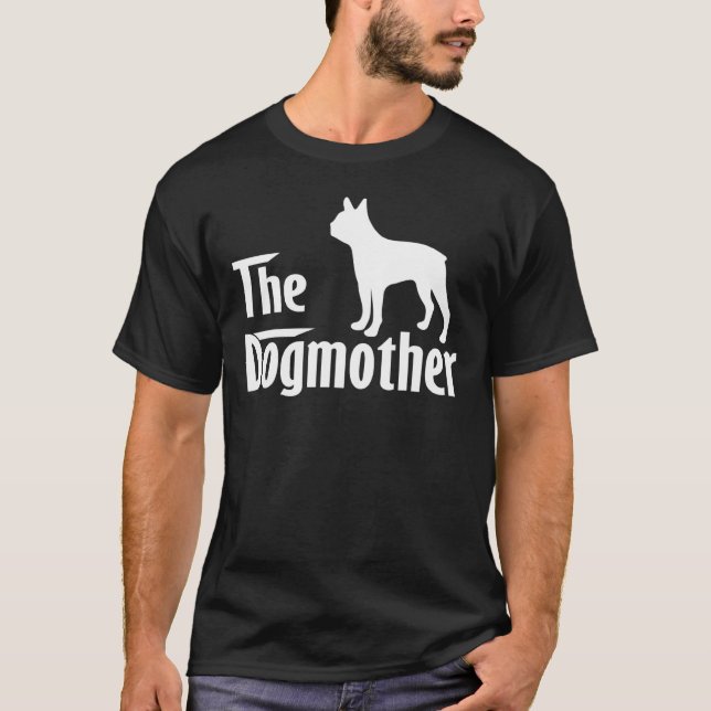Boston Terrier Dog Mama T-Shirt (Vorderseite)