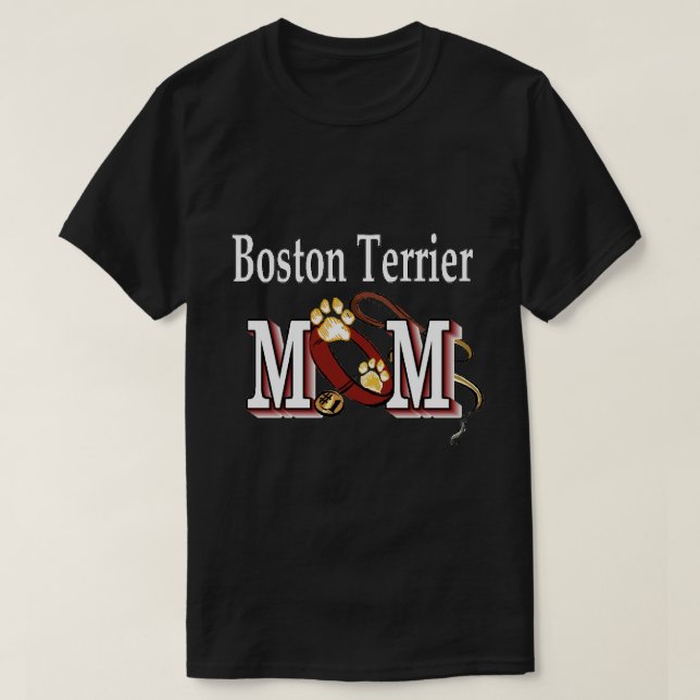 Boston Terrier Dog MAMA T-Shirt (Design vorne)