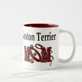 Boston Terrier Dog MAMA Zweifarbige Tasse