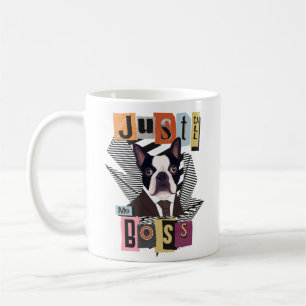Boston Terrier Dog - nennen Sie mich Boss Kaffeetasse