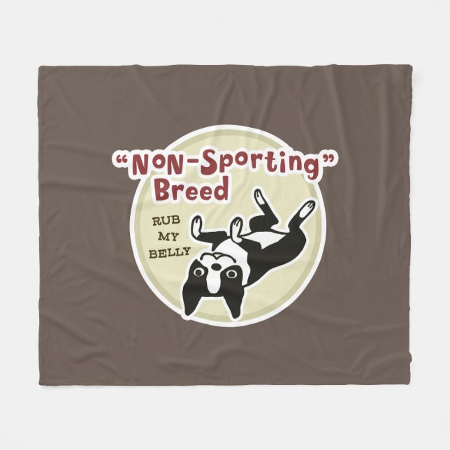 Boston Terrier Dog Non Sporting Breed Rub Mein Bau Fleecedecke (Vorderseite (Horizontal))