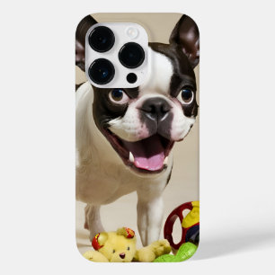 Boston Terrier Dog Playing with Toys Case-Mate iPhone 14 Pro Hülle