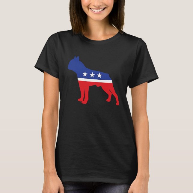 Boston Terrier Dog  Political Symbol Election Masc T-Shirt (Vorderseite)