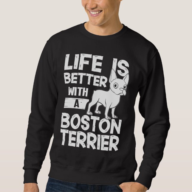 Boston Terrier Dog Puppies Owner Lover 2 Sweatshirt (Vorderseite)