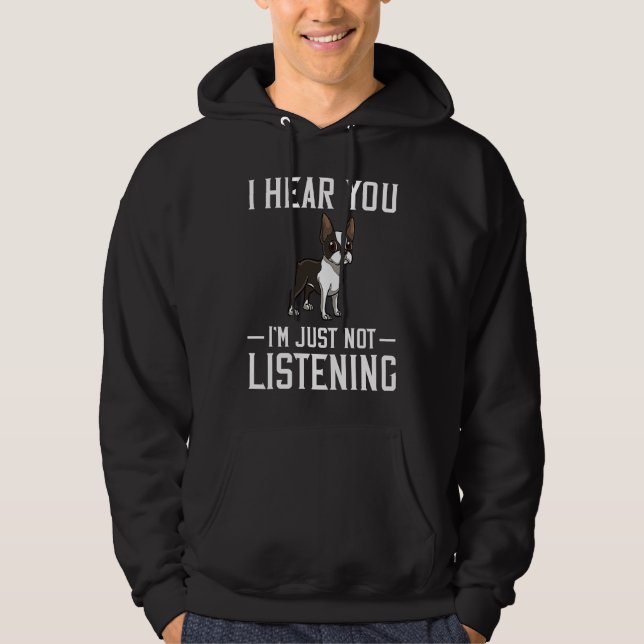 Boston Terrier Dog Puppies Owner Lover Hoodie (Vorderseite)
