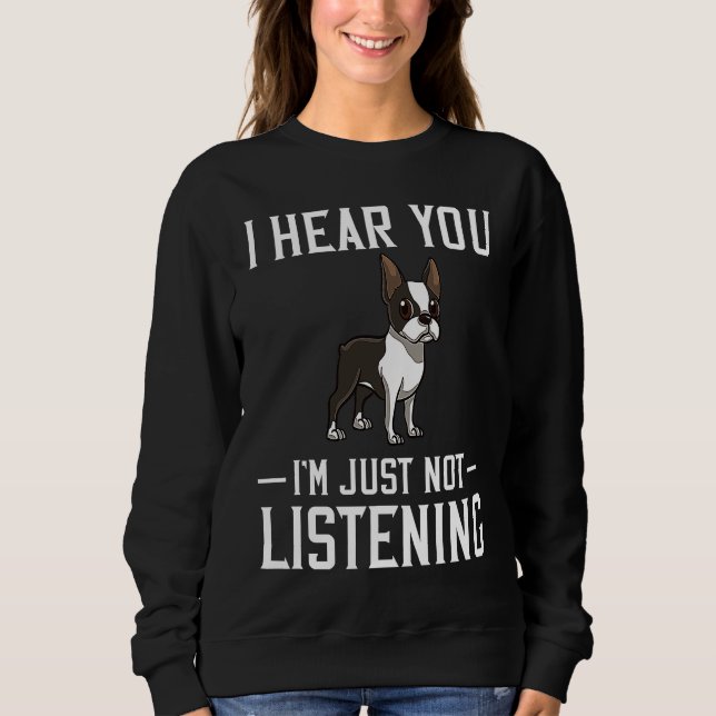 Boston Terrier Dog Puppies Owner Lover Sweatshirt (Vorderseite)