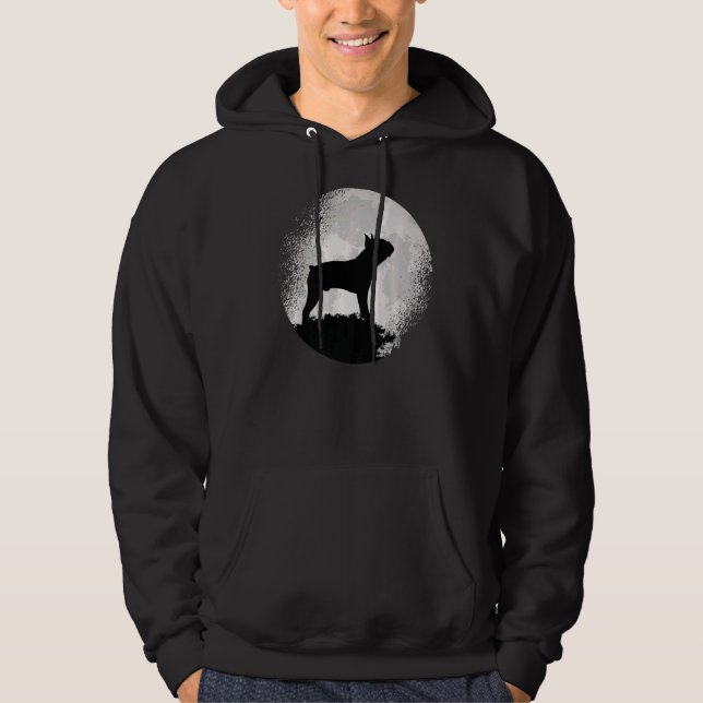 Boston Terrier Dog Retro 1 Hoodie (Vorderseite)