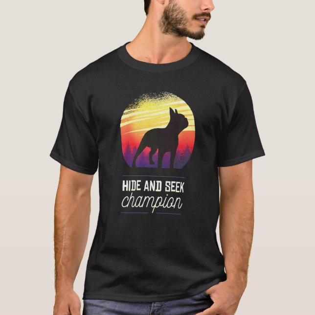 Boston Terrier Dog Retro 5 T-Shirt (Vorderseite)