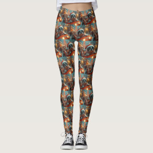 Boston Terrier Dog Roller Untersetzer Weihnachten Leggings