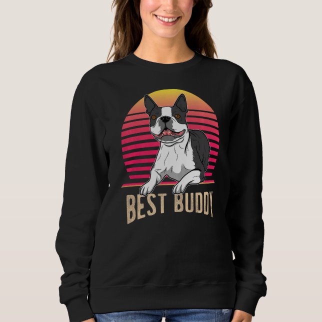 Boston Terrier Dog Vintag 1 Sweatshirt (Vorderseite)