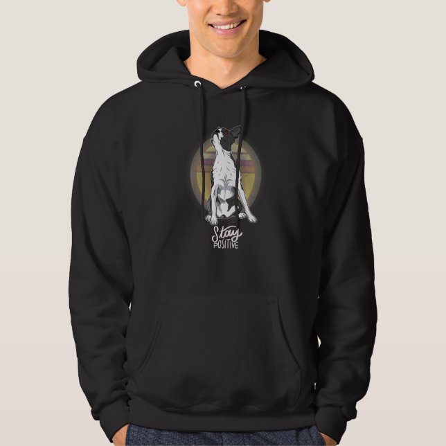 Boston Terrier Dog Vintag Hoodie (Vorderseite)