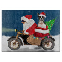 Boston Terrier Dog Weihnachtsmann