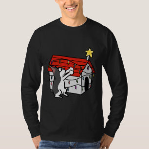 Boston Terrier Doghouse Xmas Ornamente Weihnachten T-Shirt