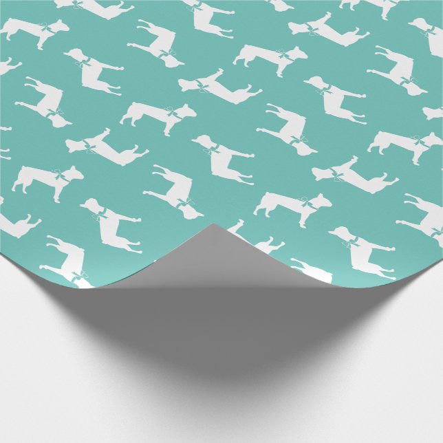 Boston Terrier Doppy Puppy Geschenkpapier (Ecke)