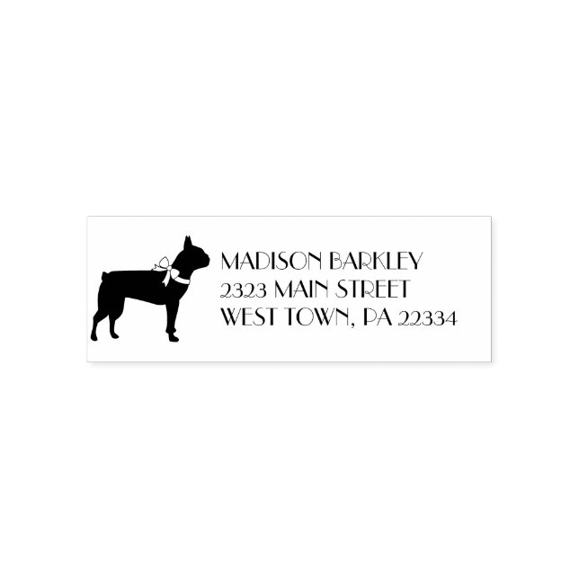 Boston Terrier Doppy Puppy Permastempel (Design)
