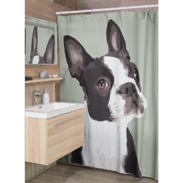 Boston Terrier Duschvorhang