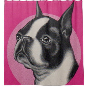 Boston Terrier Duschvorhang