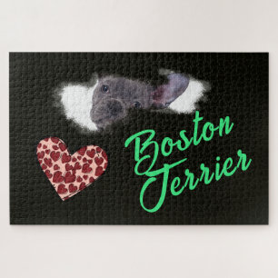 Boston Terrier Eyes Solid Color 1000 Stück Puzzle