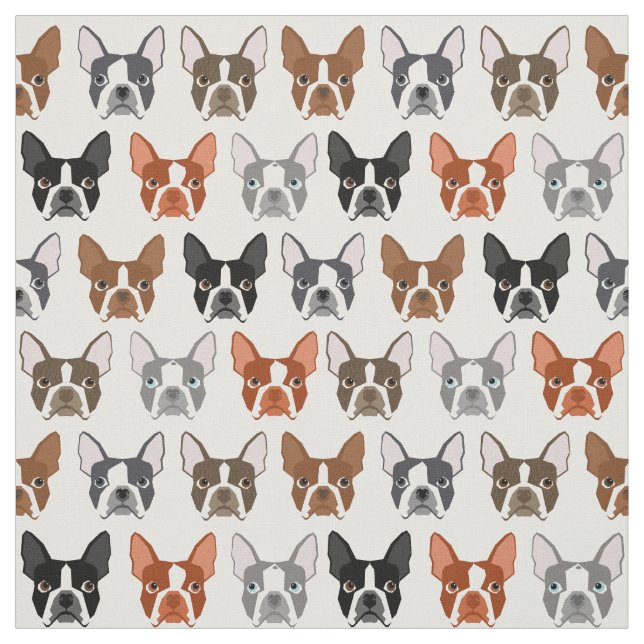 Boston Terrier Fabric Stoff (Muster)