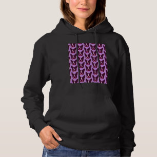 Boston Terrier Face Pop Kunst im Lila Lila Bost Hoodie