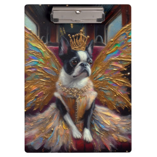 Boston Terrier Fairy Klemmbrett