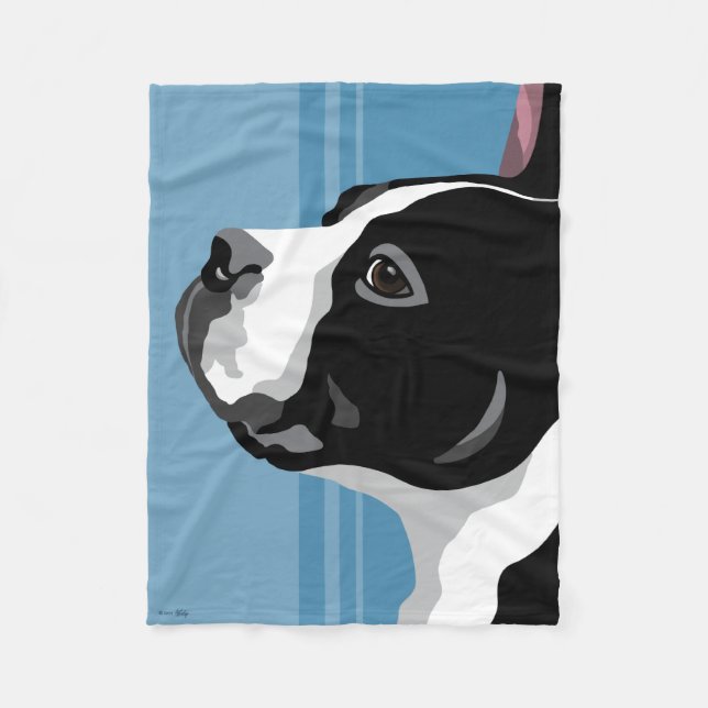 Boston-Terrier-Fleece-Decken Fleecedecke (Vorderseite)