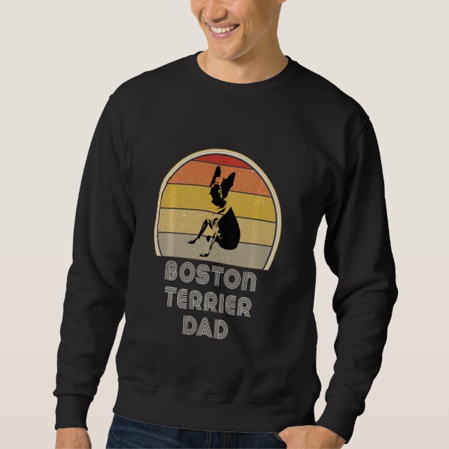 Boston Terrier For Women Retro Boston Terrier Vate Sweatshirt (Vorderseite)