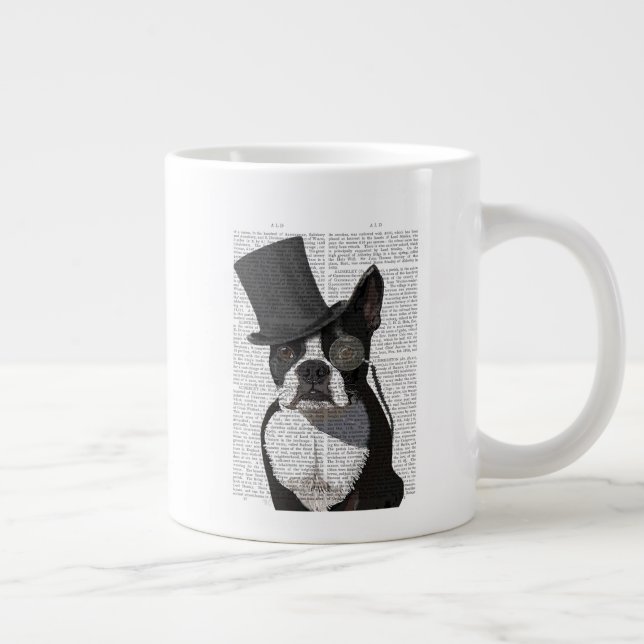 Boston Terrier, Formal Hound und Hat Jumbo-Tasse (Rechts)