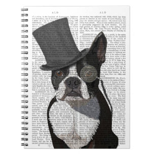 Boston Terrier, Formal Hound und Hat Notizblock