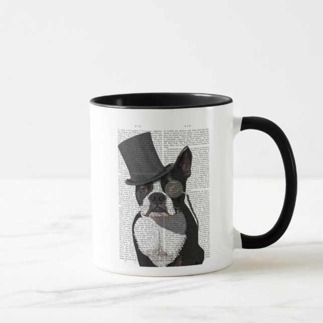 Boston Terrier, Formal Hound und Hat Tasse (Rechts)