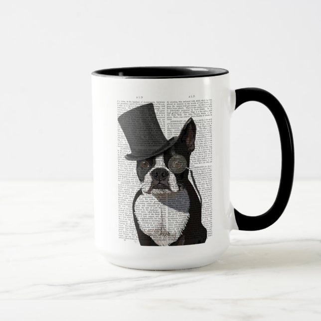 Boston Terrier, Formal Hound und Hat Tasse (Rechts)