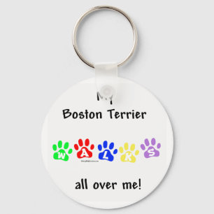 Boston Terrier geht durch mich - Schlüsselanhänger