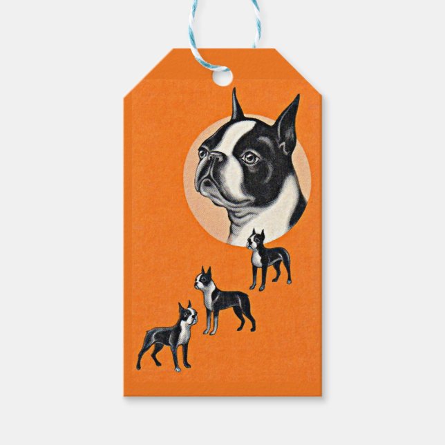 Boston Terrier Geschenkanhänger (Vorderseite)