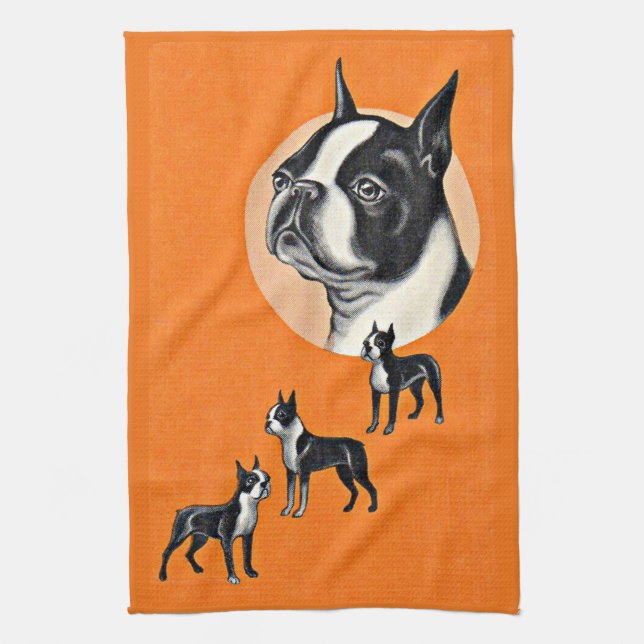 Boston Terrier Geschirrtuch (Vertikal)