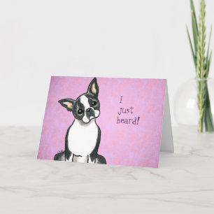 Boston Terrier gratuliert Custom Karte
