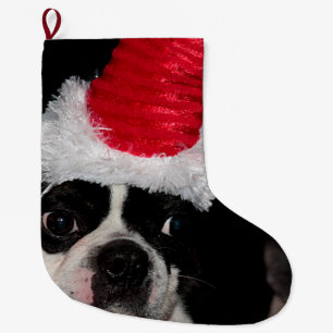 Boston-Terrier Großer Weihnachtsstrumpf