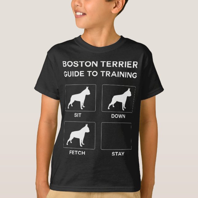 Boston Terrier Guide to Training Dog Obedience Dog T-Shirt (Vorderseite)
