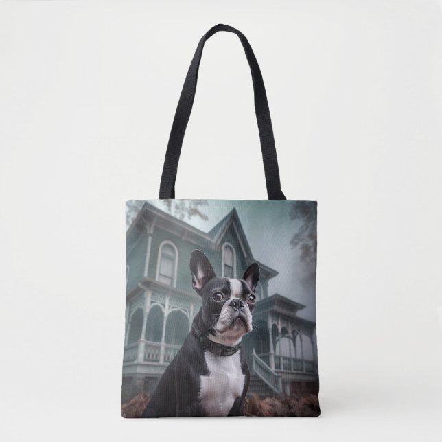 Boston Terrier Halloween Beängstigend (Vorderseite)