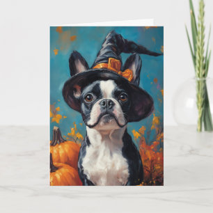 Boston Terrier Halloween Feiertagskarte